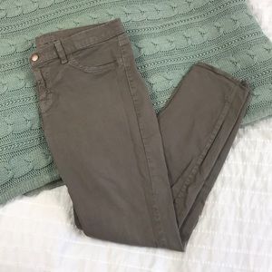 J Brand khaki/ green cropped pants